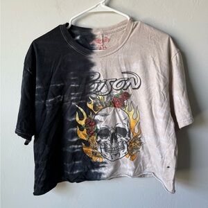 Poison Skull Graphic Crop Tee